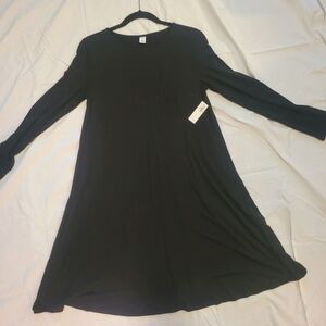 NWT Old Navy Long Sleeve Black Dress Small